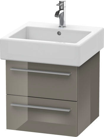 Duravit X-Large 18" x 18" x 17" Flannel Gray Finish Wall-Mounted Vanity Unit (XL634308989)