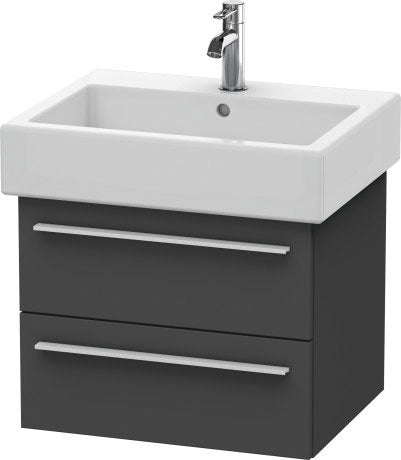 Duravit X-Large 22" x 18" x 17" Graphite Finish Wall-Mounted Vanity Unit (XL634404949)