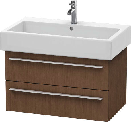 Duravit X-Large 30" x 18" x 17" American Walnut Finish Wall-Mounted Vanity Unit (XL634501313)