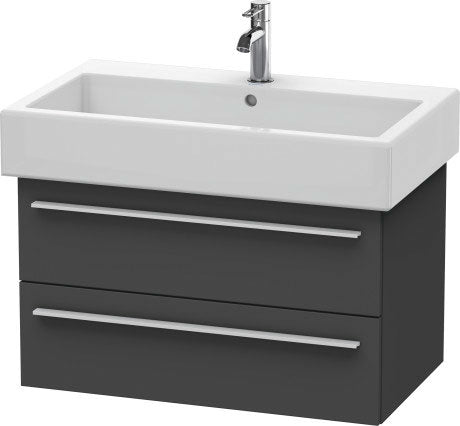 Duravit X-Large 30" x 18" x 17" Graphite Finish Wall-Mounted Vanity Unit (XL634504949)