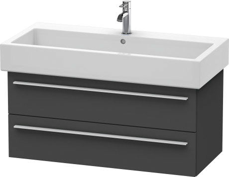 Duravit X-Large 37" x 18" x 17" Graphite Finish Wall-Mounted Vanity Unit (XL634604949)