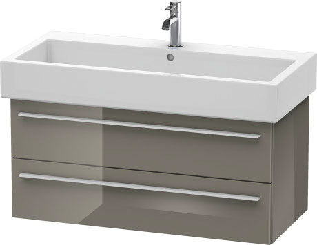 Duravit X-Large 37" x 18" x 17" Flannel Gray Finish Wall-Mounted Vanity Unit (XL634608989)