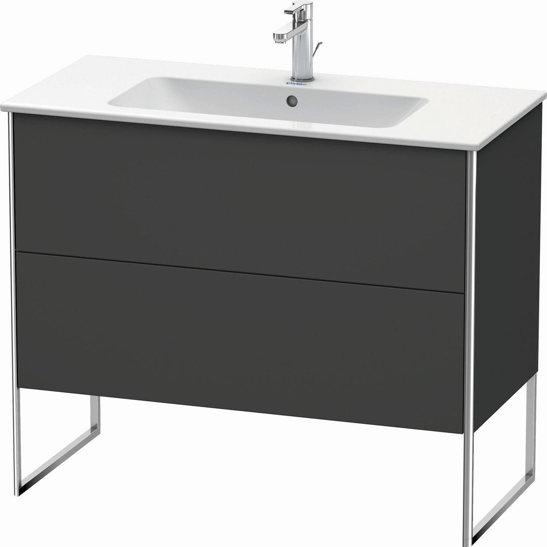Duravit XSquare 40" Graphite Two Drawer Floorstanding Vanity Unit (XS444704949)