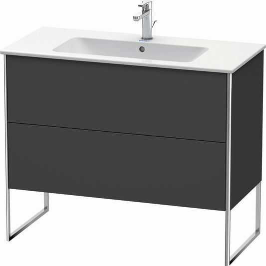 Duravit XSquare 40" Graphite Two Drawer Floorstanding Vanity Unit (XS444704949)