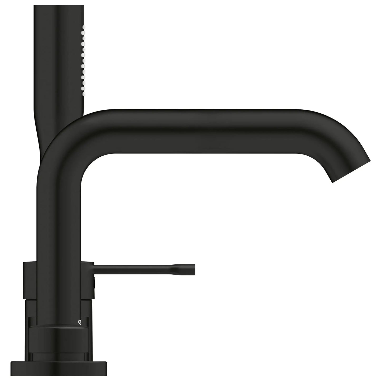 Grohe Essence 4-Hole Single-Handle Deck Mount Matte Black Roman Tub Faucet With 1.75 GPM Hand Shower