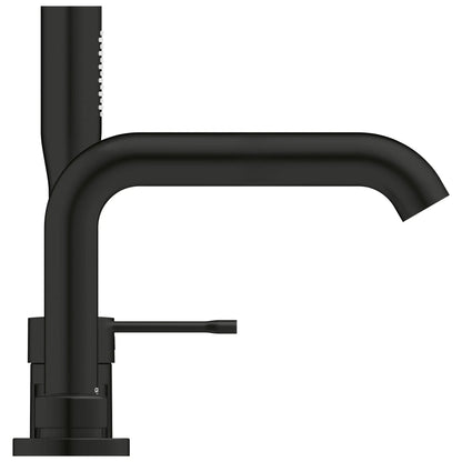 Grohe Essence 4-Hole Single-Handle Deck Mount Matte Black Roman Tub Faucet With 1.75 GPM Hand Shower