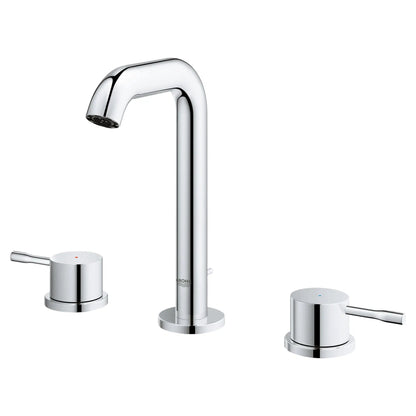 Grohe Essence 8" 1.2 GPM Two-Handle Wall Mount Widespread StarLight Chrome Faucet
