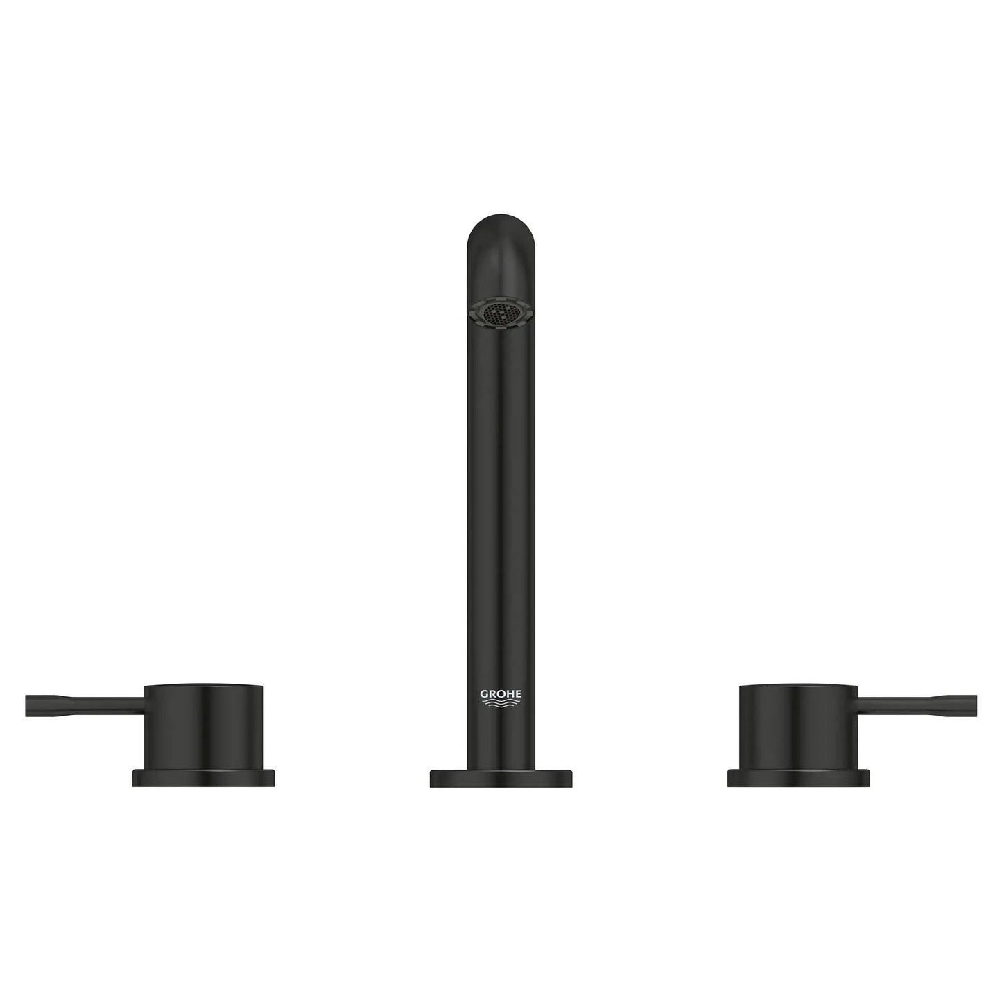 Grohe Essence 8" 1.2 GPM Two-Handle Wall Mount Widespread Matte Black Faucet