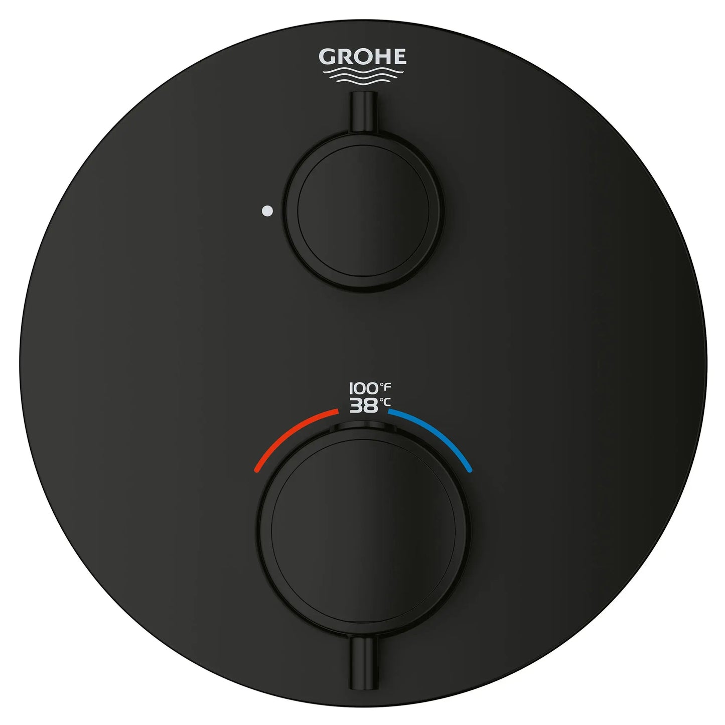 Grohe Grohtherm® Single Function 2-Handle Matte Black Thermostatic Valve Trim