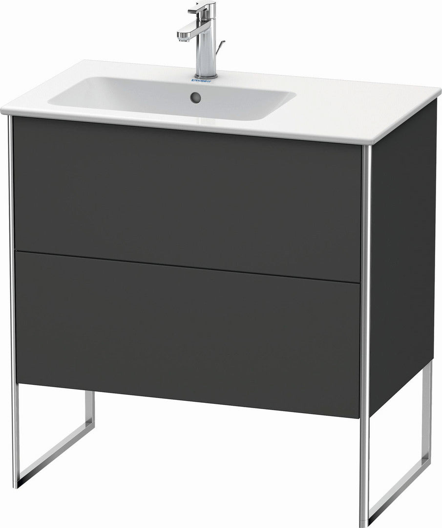 Duravit XSquare 32" Graphite Two Drawer Floorstanding Vanity Unit (XS445004949)