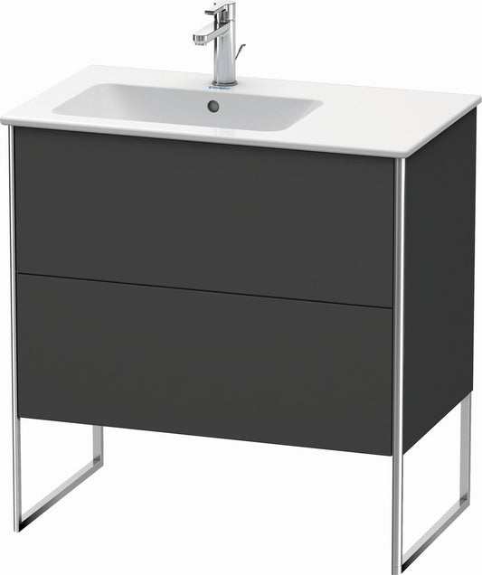 Duravit XSquare 32" Graphite Two Drawer Floorstanding Vanity Unit (XS445004949)