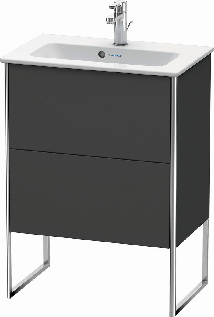 Duravit XSquare 24" Graphite Two Drawer Floorstanding Vanity Unit (XS445404949)