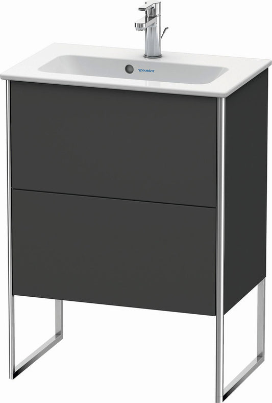 Duravit XSquare 24" Graphite Two Drawer Floorstanding Vanity Unit (XS445404949)