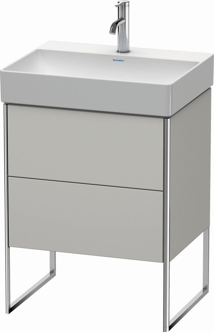 Duravit XSquare 23" Concrete Gray Two Drawer Floorstanding Vanity Unit (XS444200707)