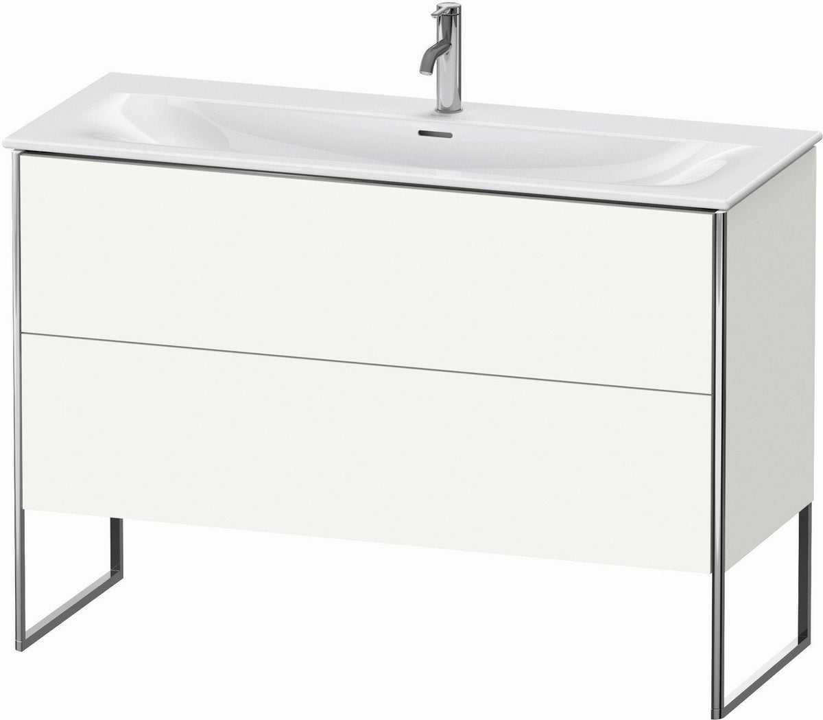 Duravit XSquare 48" White Satin Matt Two Drawer Floorstanding Vanity Unit (XS452603636)