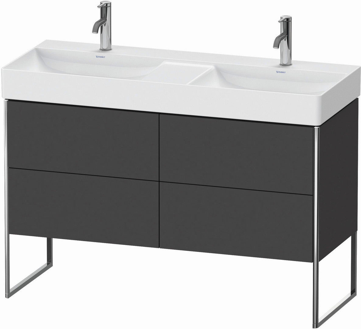 Duravit XSquare 47" Graphite Four Drawer Floorstanding Vanity Unit (XS445604949)