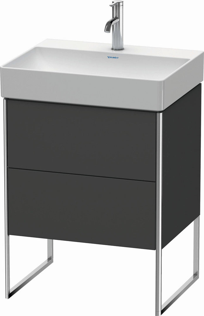 Duravit XSquare 23" Graphite Two Drawer Floorstanding Vanity Unit (XS444204949)