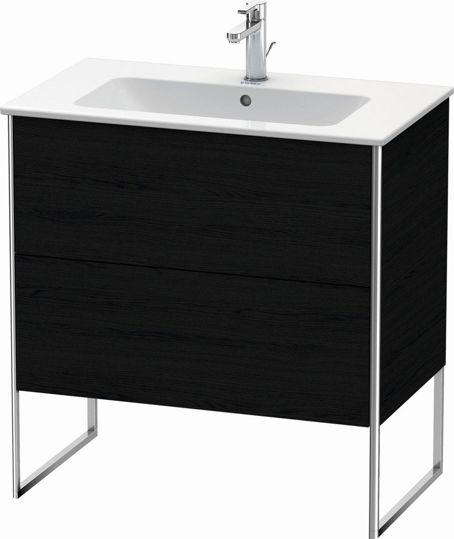 Duravit XSquare 32" Oak Black Two Drawer Floorstanding Vanity Unit (XS444601616)