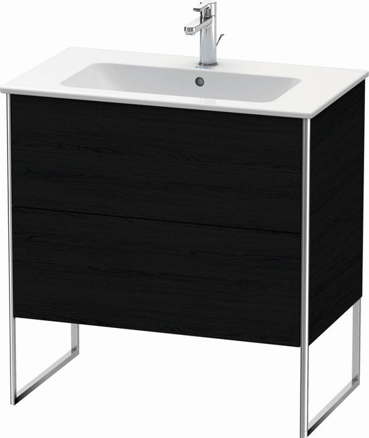 Duravit XSquare 32" Oak Black Two Drawer Floorstanding Vanity Unit (XS444601616)