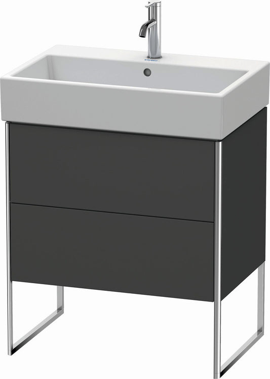 Duravit XSquare 27" Graphite Two Drawer Floorstanding Vanity Unit (XS447404949)