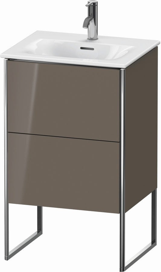 Duravit XSquare 20" Flannel Gray Two Drawer Floorstanding Vanity Unit (XS452108989)