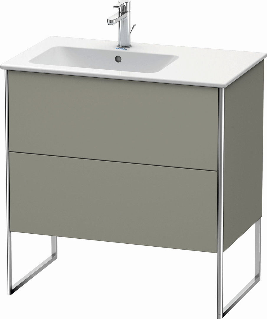 Duravit XSquare 32" Stone Gray Two Drawer Floorstanding Vanity Unit (XS445009292)