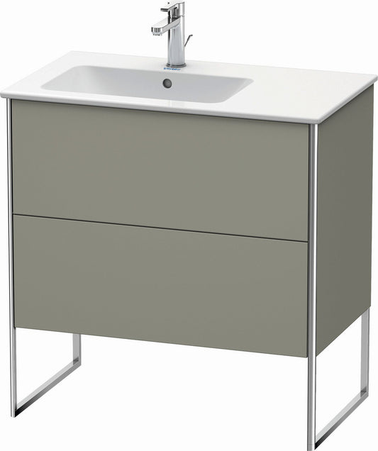 Duravit XSquare 32" Stone Gray Two Drawer Floorstanding Vanity Unit (XS445009292)