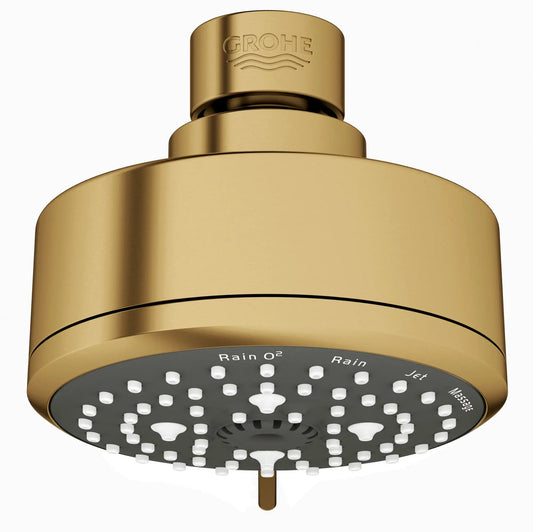 Grohe Tempesta® Cosmopolitan 4" 4 Spray 1.75 GPM Brushed Cool Sunrise Shower Head