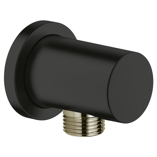 Grohe Rainshower™ Matte Black Round Wall Union