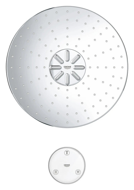 Grohe Rainshower™ 310 Smartconnect 12" 2-Spray 1.75 GPM StarLight Chrome Shower Head With Remote