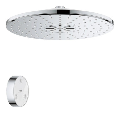 Grohe Rainshower™ 310 Smartconnect 12" 2-Spray 1.75 GPM StarLight Chrome Shower Head With Remote