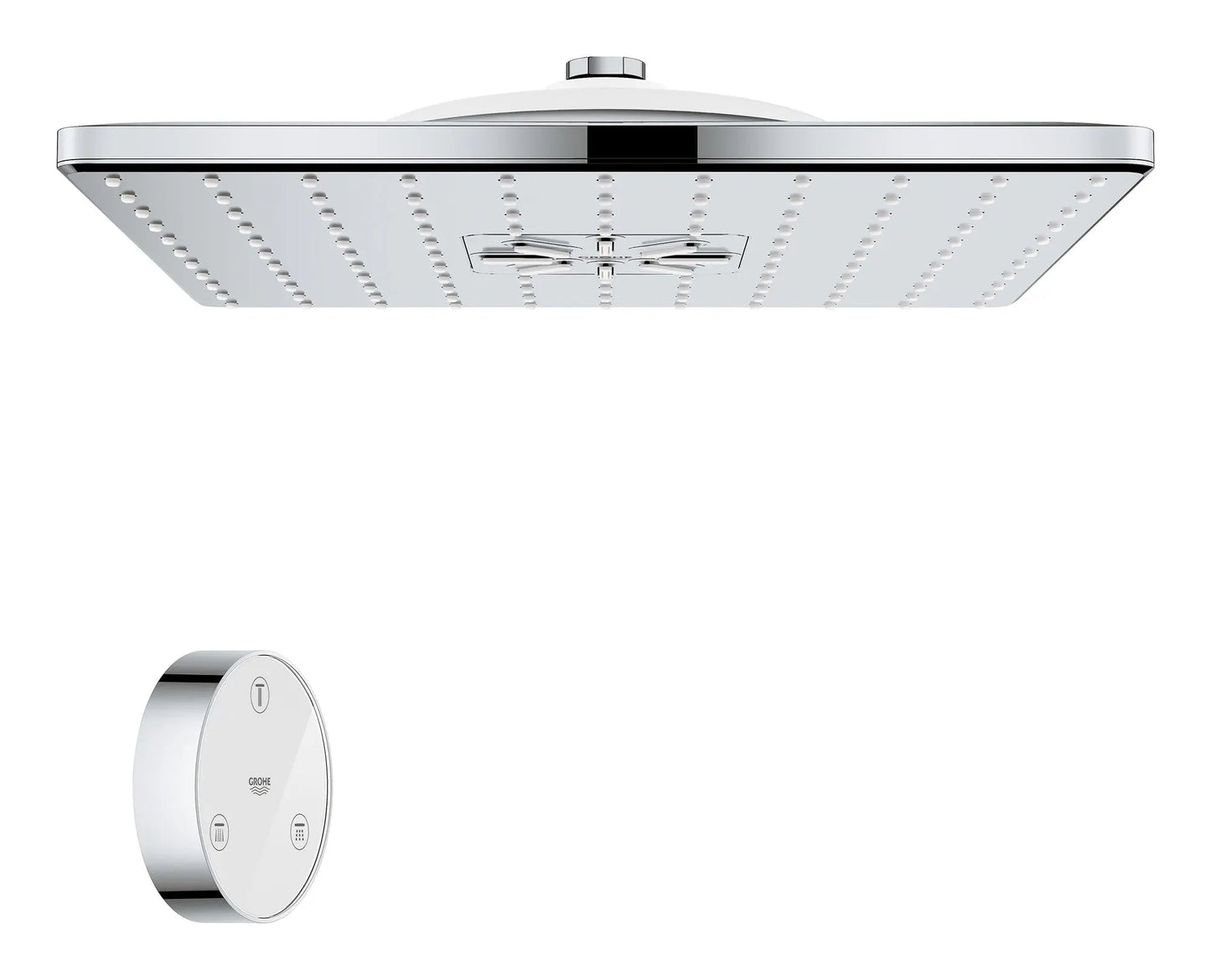 Grohe Rainshower™ 310 SmartConnect 12" 2-Spray 1.75 GPM StarLight Chrome Shower Head With Remote