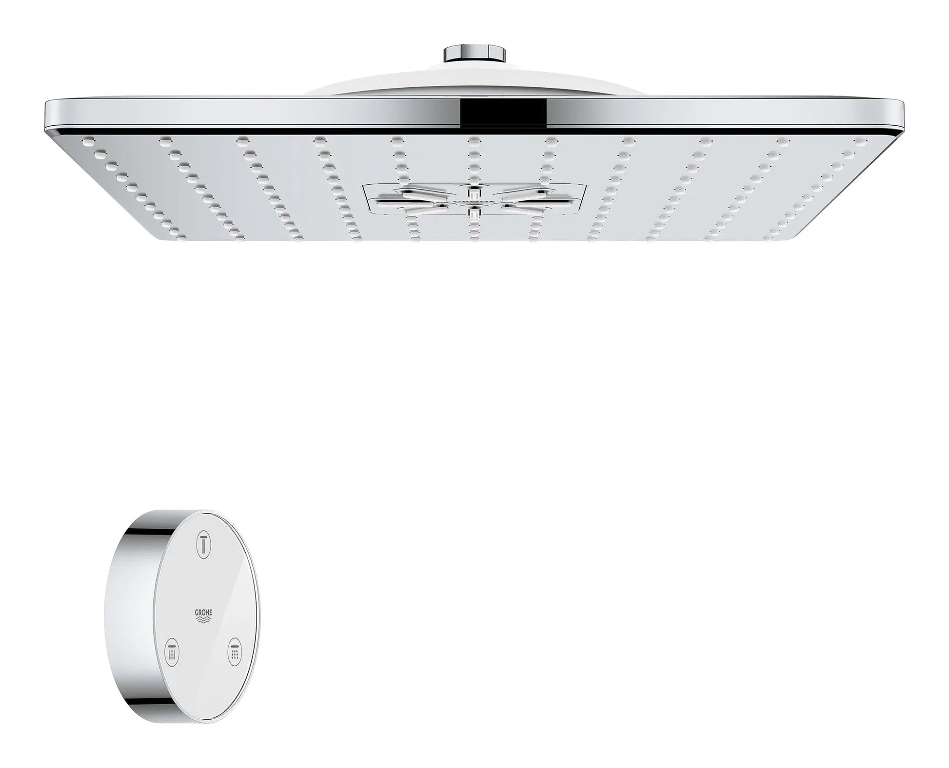 Grohe Rainshower™ 310 SmartConnect 12" 2-Spray 1.75 GPM StarLight Chrome Shower Head With Remote