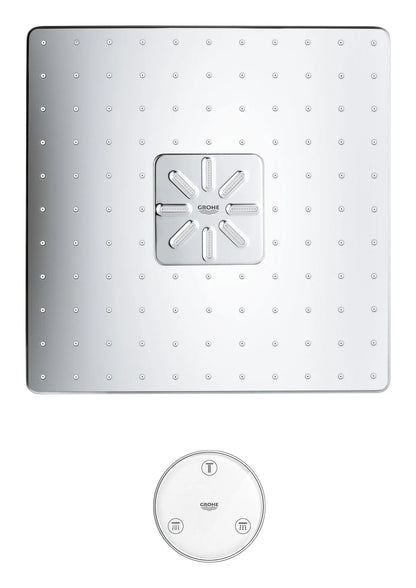 Grohe Rainshower™ 310 SmartConnect 12" 2-Spray 1.75 GPM StarLight Chrome Shower Head With Remote