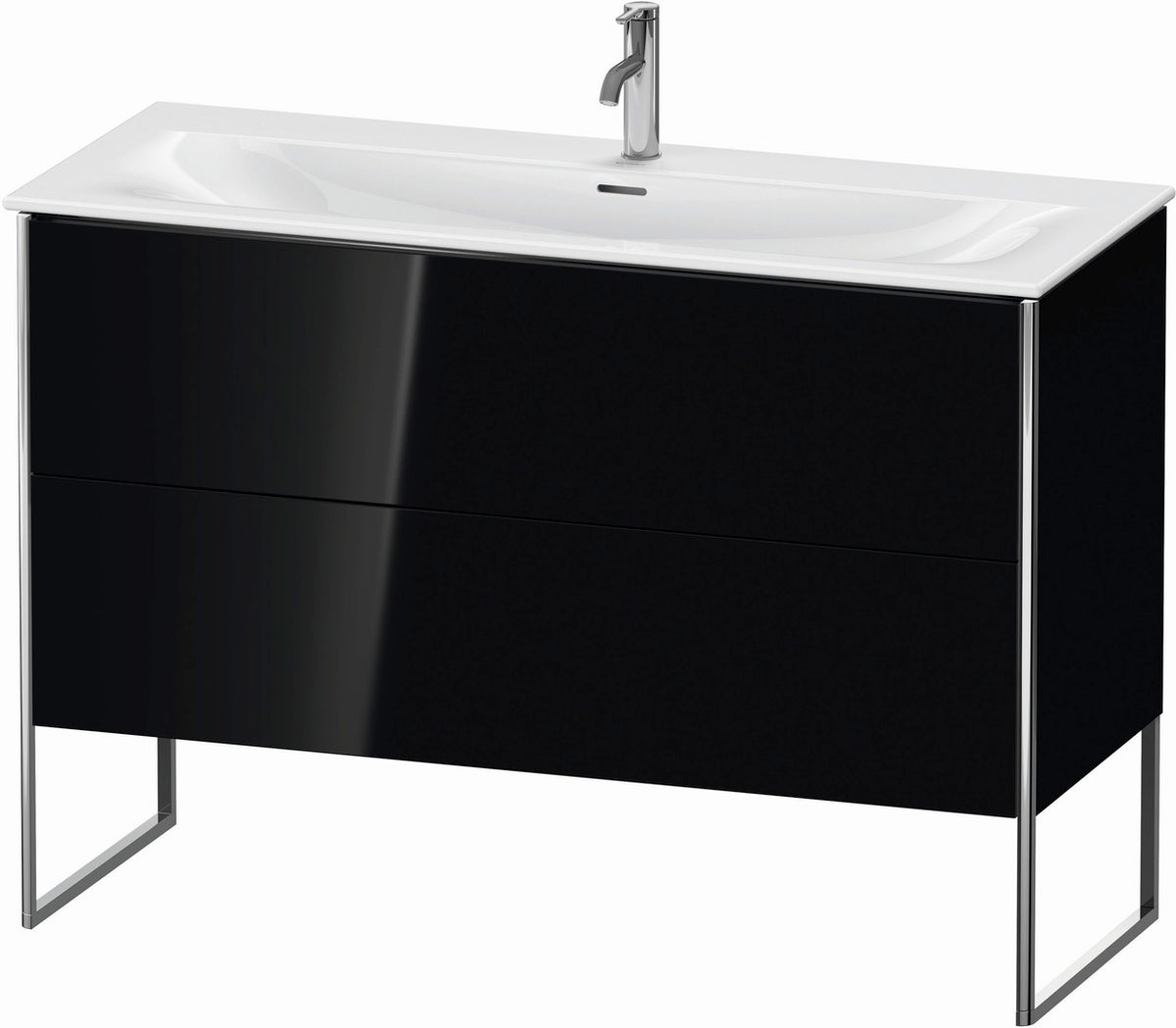 Duravit XSquare 48" Black Two Drawer Floorstanding Vanity Unit (XS452604040)