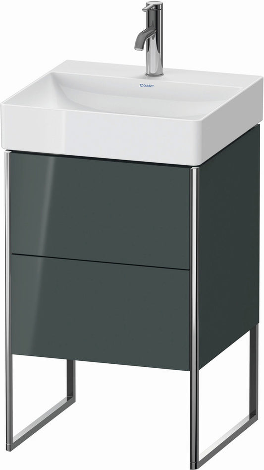 Duravit XSquare 19" Dolomite Gray Two Drawer Floorstanding Vanity Unit (XS443903838)