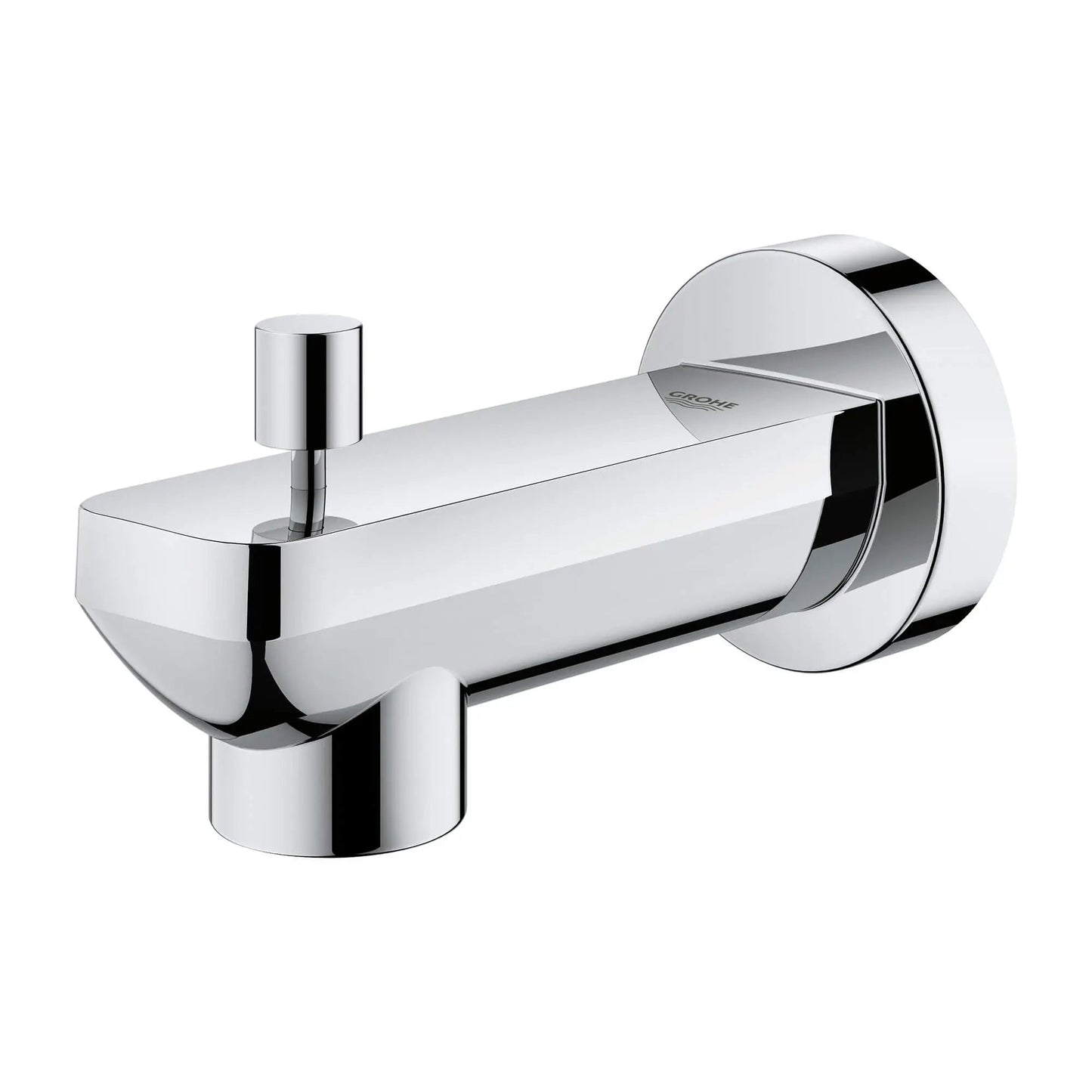 Grohe Lineare Metal Construction StarLight Chrome Wall Mount Diverter Tub Spout