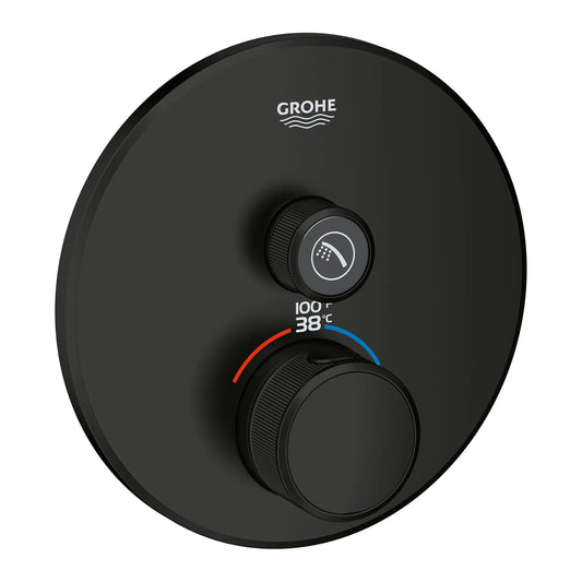Grohe Grohtherm® SmartControl Single Function Matte Black Thermostatic Valve Trim