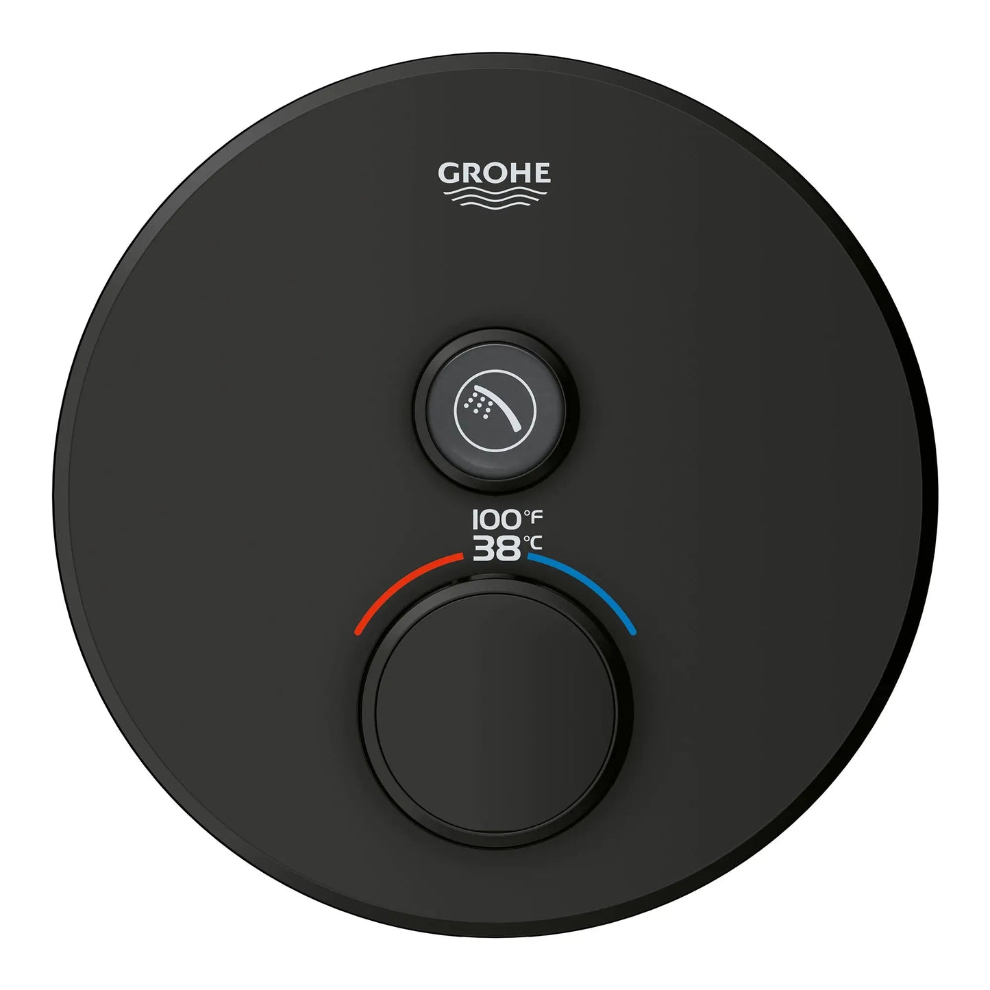 Grohe Grohtherm® SmartControl Single Function Matte Black Thermostatic Valve Trim