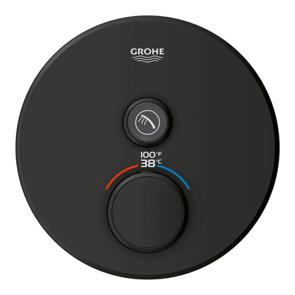 Grohe Grohtherm® SmartControl Single Function Matte Black Thermostatic Valve Trim