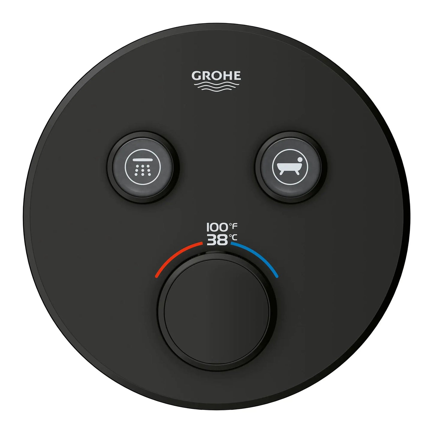 Grohe Grohtherm® SmartControl Matte Black Dual Function Thermostatic Valve Trim