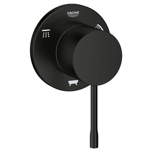 Grohe Essence 3-Way Diverter Trim Metal Lever Handle Matte Black Finish