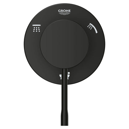 Grohe Essence 3-Way Diverter Trim Metal Lever Handle Matte Black Finish