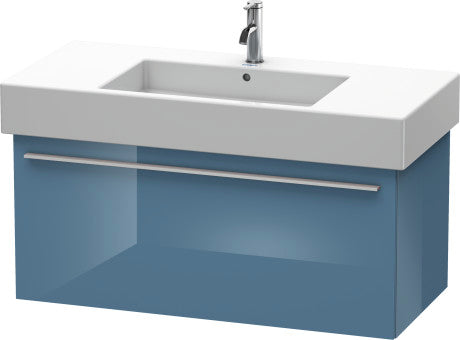 Duravit X-Large 39" x 18" x 18" Stone Blue High Gloss Finish Wall-Mounted Vanity Unit (XL605304747)