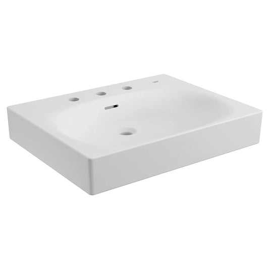 Grohe Eurocube® 24" 3-Hole Wall Mount Alpine White Bathroom Sink