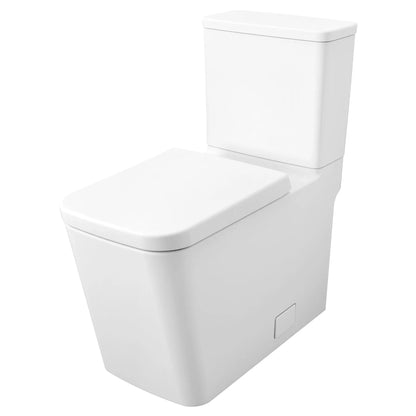 Grohe Eurocube® Left-Hand Trip Lever Two-Piece Right Height Alpine White Elongated Toilet With Seat