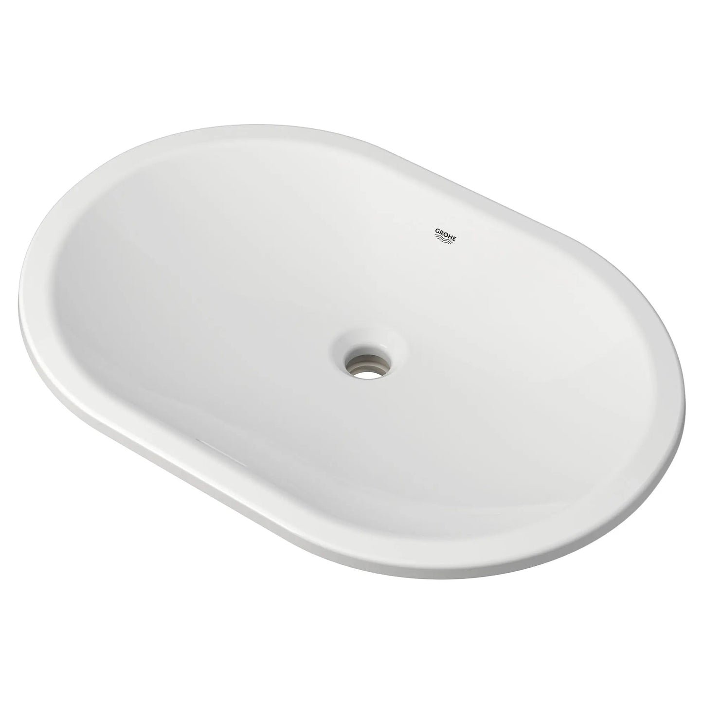 Grohe Essence 24" Oval Alpine White Undermount Bathroom Sink