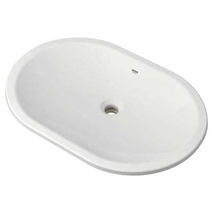 Grohe Essence 24" Oval Alpine White Undermount Bathroom Sink