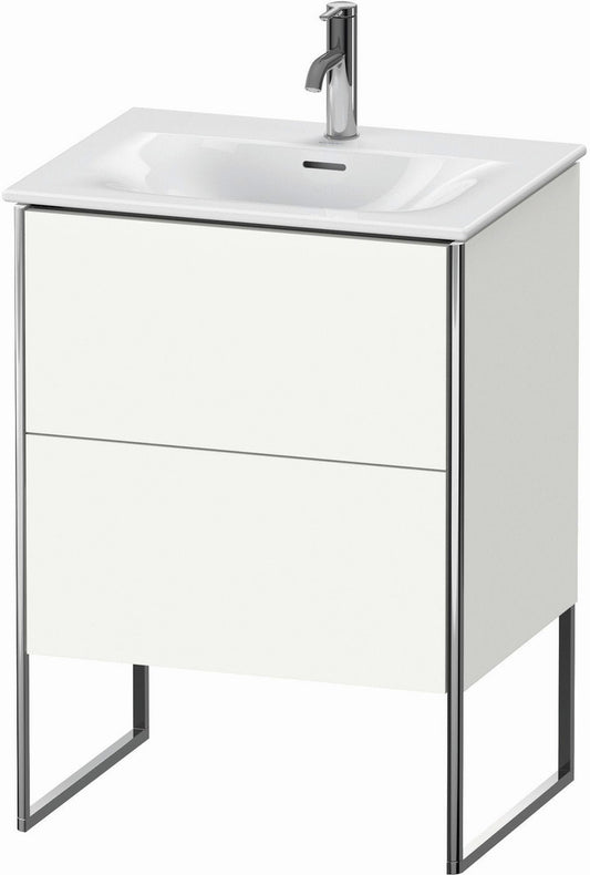 Duravit XSquare 24" White Satin Matt Two Drawer Floorstanding Vanity Unit (XS452203636)