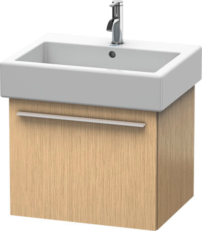 Duravit X-Large 22" x 18" x 17" Brushed Oak Finish One Drawer Wall-Mounted Vanity Unit (XL604401212)
